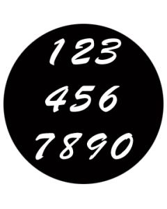 Brush Script Numbers
