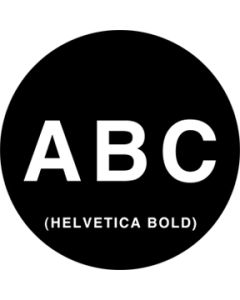 Helvetica Capitals - One letter per gobo allowed gobo