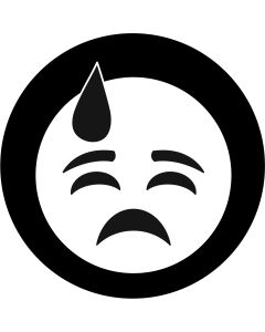 Sweating Face Emoji gobo