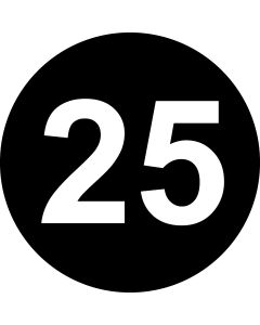 Number 25 Bold