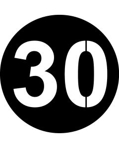 Number 30 Bold